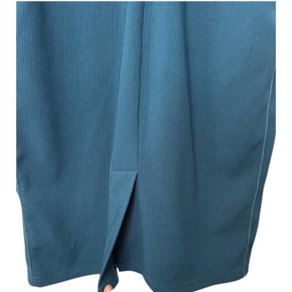 Cooper St. teal mock neck quarter sleeve midi dress size 12 - Picture 4 of 6